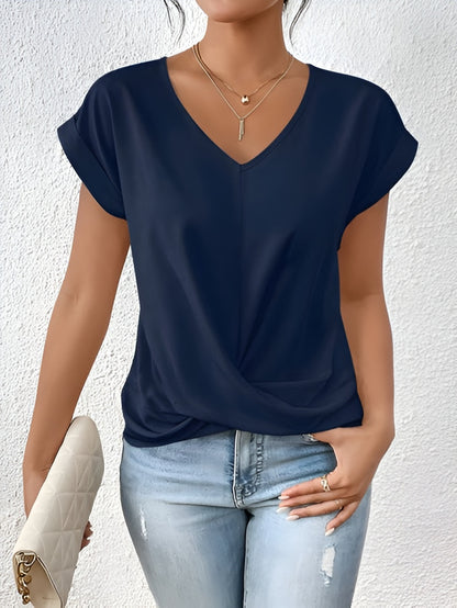 Linnea™ | Casual t-shirt med V-hals