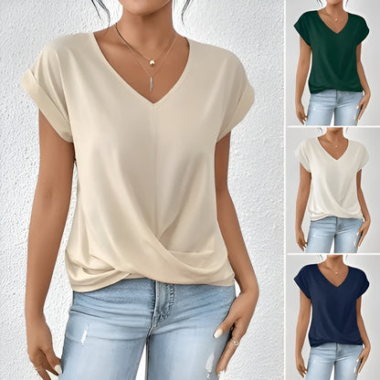 Linnea™ | Casual t-shirt med V-hals